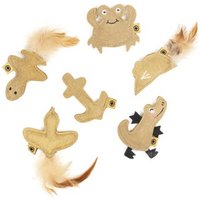 Canadian Cat Company 6er Set Catnip Lederkissen