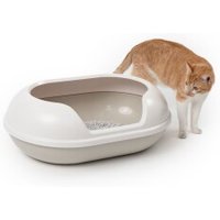 LucyBalu ARENA Katzenklo weiß / taupe