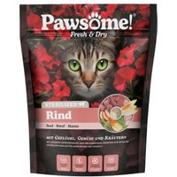 Pawsome PAW Fresh & Dry Trockenfutter Katze, Adult, Sterilised Rind 750 g