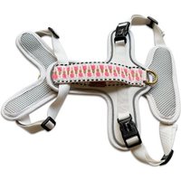 Hey Lana Premium Geschirr Gepolstert mit Reflektoren und Haltegriff creme/ pink XS