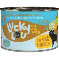 Lucky Lou Nassfutter Katze Adult Geflügel und Hirsch 12x200 g