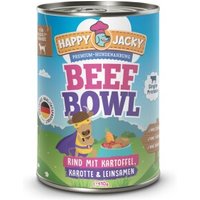 HAPPY JACKY Nassfutter Monoprotein Rind und Kartoffel 12x410 g