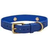 Barkalot Hundehalsband Veganes Leder blau S