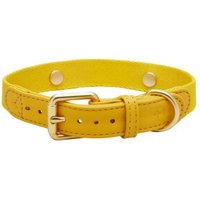 Barkalot Hundehalsband Veganes Leder gelb L