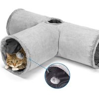 nobleza T-Förmiger Katzentunnel aus Wildleder