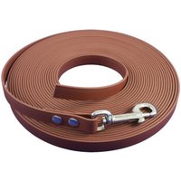 bio-leine ab 35 kg Biothane Schleppleine kastanie braun 15 m