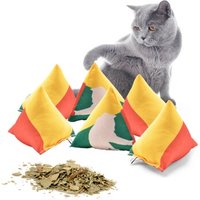 Canadian Cat Company Catnipspielzeug 6x Schmusepyramide Reggae 3-Color