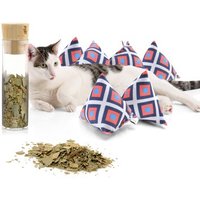 Canadian Cat Company Catnipspielzeug 6x Schmusepyramide Nordic Karo