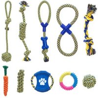 nobleza 10-teiliges Hundespielzeug-Set – Baumwollseile für Kauen, Ziehen & Zahnpflege