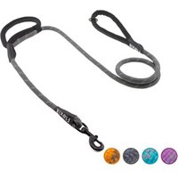 Floxik Tauleine für Hunde - 1,5m Hundeleine mit Zwei Griffen grau