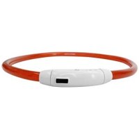 nobleza LED-Hundehalsband – Wiederaufladbar, Zuschneidbar & 3 Leuchtmodi für mehr Sicherheit rot