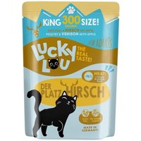 Lucky Lou Nassfutter Katze Adult Geflügel und Hirsch 24x300 g