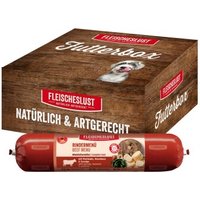 Fleischeslust Nassfutter Hund Adult Futterbox Rind, Pastinake, Haselnuss & Seealge 6x800 g