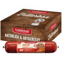 Fleischeslust Nassfutter Hund Adult Futterbox Rind, Karotte, Hagebutte & Kürbiskerne 6x800 g