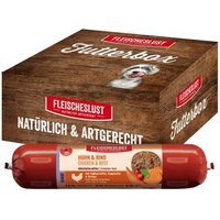 Fleischeslust Nassfutter Hund Senior Futterbox Huhn & Rind 6x800g