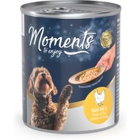 MOMENTS Nassfutter Hund Adult Huhn mit Ei 24x220 g