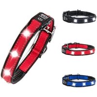 Petsation Leuchthalsband Hundehalsband rot L