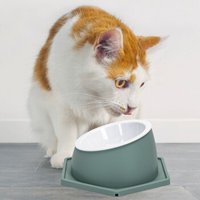 nobleza - Gesundheits Futternapf für Katzen - Waschbar & Abnehmbar grün