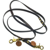 Wildfang Hundeleine "Naturgeflüster" aus U.S. Biothane und Lederbutton mit Wildfang Logo (19 mm breit / 2,60 m lang)