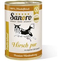 Sanoro Pures Muskelfleisch vom Hirsch 12x400g