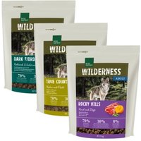 REAL NATURE WILDERNESS Trockenfutter Hund, Adult 3x1 kg Probierpaket 3, Huhn, Rentier, Rind