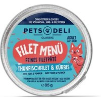 Pets Deli Adult Thunfischfilet Menü mit Kürbis & Basilikum 12x85g