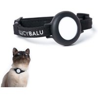 LucyBalu DORI AirTag Katzenhalsband (Nylon) schwarz