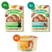 Nutriment Frischemenü Pferd & Lamm 10x400g Hundeeis 6x90ml