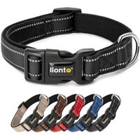 Lionto verstellbares Hundehalsband schwarz L