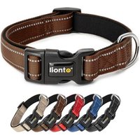 Lionto verstellbares Hundehalsband braun L