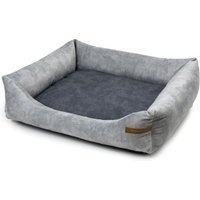 Rexproduct SoftColor luxury dog bed in grau color graphit/nature M