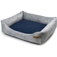 Rexproduct SoftColor luxury dog bed in grau color dunkelblau M
