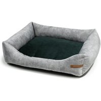 Rexproduct SoftColor luxury dog bed in grau color dunkelgrün M