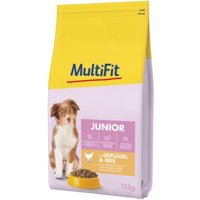 MultiFit Trockenfutter Hund Junior, mit Geflügel & Reis 12 kg