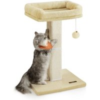 FEANDREA Kratzbaum Kratzstamm 71cm mit Plüschball beige