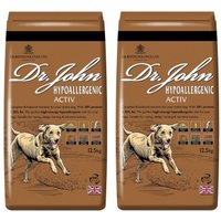 Dr John Hyppoallergen Aktiv Trockenfutter Reich an Huhn und Reis 2x12,5 kg
