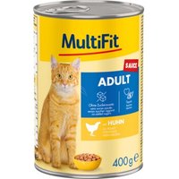 MultiFit Nassfutter Katze Adult, Sauce, Huhn 6x400 g