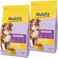 MultiFit Trockenfutter Hund Senior, mit Huhn & Reis 2x4 kg