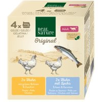 REAL NATURE Original Nassfutter Katze, Adult, Gelée Mixpaket 4x100 g