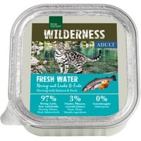 REAL NATURE WILDERNESS Nassfutter Katze, Adult 16x100 g Fresh Water, Hering mit Lachs und Ente