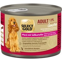SELECT GOLD Nassfutter Hund Sensitive Adult Pferd mit Süßkartoffel 6x200 g
