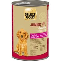 SELECT GOLD Sensitive Hund Nassfutter Junior Pferd mit Süßkartoffeln 6x400 g