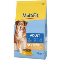 MultiFit Trockenfutter Hund Adult, mit Geflügel & Karotte 4 kg
