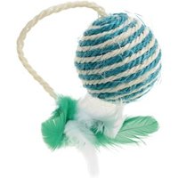 AniOne Spielz. Sisal Ball mit Feder 6cm