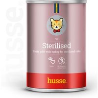 husse Sterilised Pastete 24 Dosen je 400 g. ausgewogene Mahlzeit mit Taurinzusatz für sterilisierte Katzen