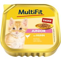 MultiFit Nassfutter Katze Junior, in Sauce, Huhn 16x100 g