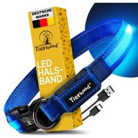 Tierhood Leuchtehalsband LED Halsband blau L