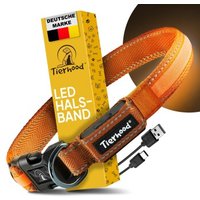 Tierhood Leuchtehalsband LED Halsband orange S