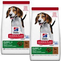 Hill's Science Plan Medium Welpenfutter, mit DHA aus Fischöl Lamm und Reis 2x14 kg