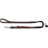 Hunter Verstellbare Führleine Solid Education Cord dunkelbraun L-XL
